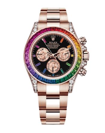 Rolex Daytona Rainbow 116595RBOW: Black Dial, Diamond Bezel, Oyster Bracelet, Rose Gold Watch